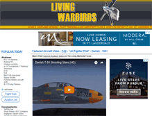 Tablet Screenshot of livingwarbirds.com